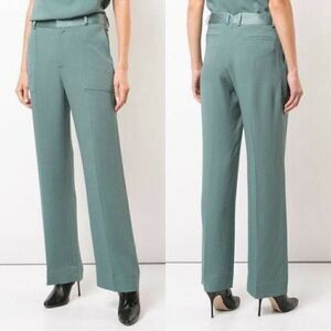 Nomia Patch Pocket Trouser Viridian Green Straight Leg Dress Pants 8